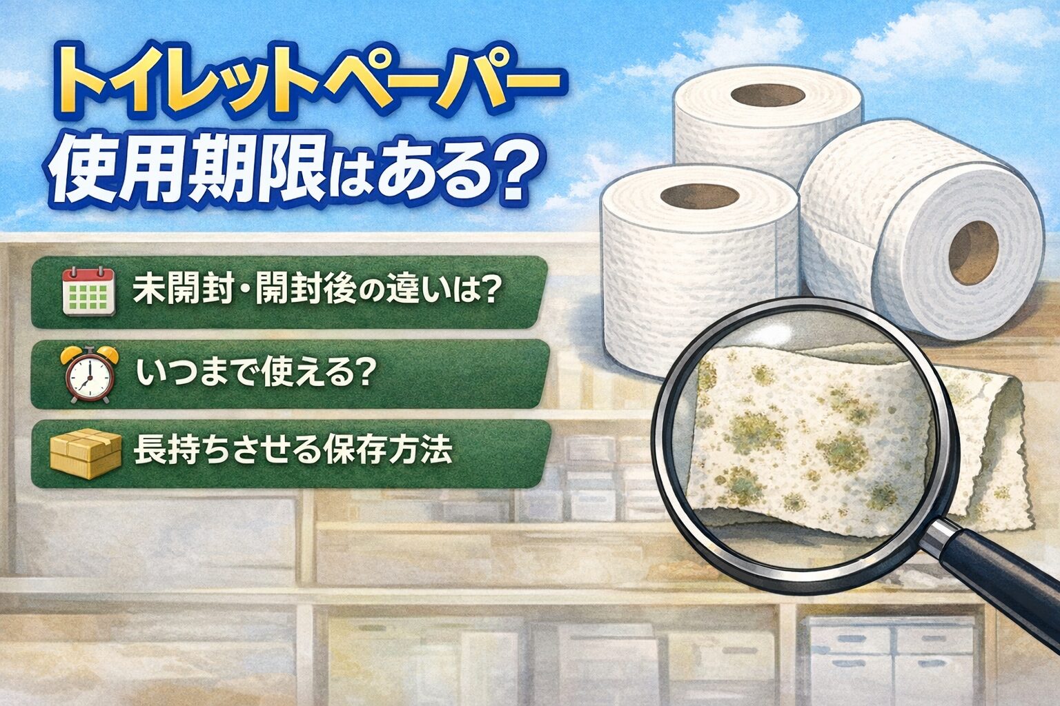 トイレットペーパーに使用期限はある？未開封・開封後の目安を解説！